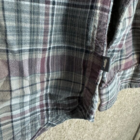 Toad&Co Shirt Mens Size Medium M Gray Plaid Flannel Long Sleeve Organic Cotton - Picture 3 of 13